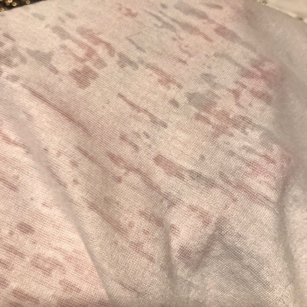 Fringe and Beads Blouse Top Tee Shirt T-Shirt Mür Mür White V-Neck Size S - Picture 10 of 12